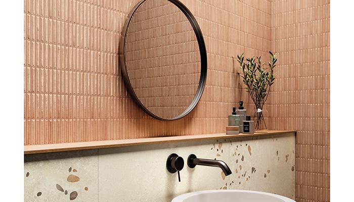 Crunch Clay and Awen Sand Decor Tiles by Harmony
