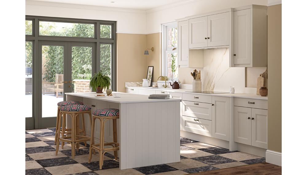 Belsay Beaded door in Taupe Grey