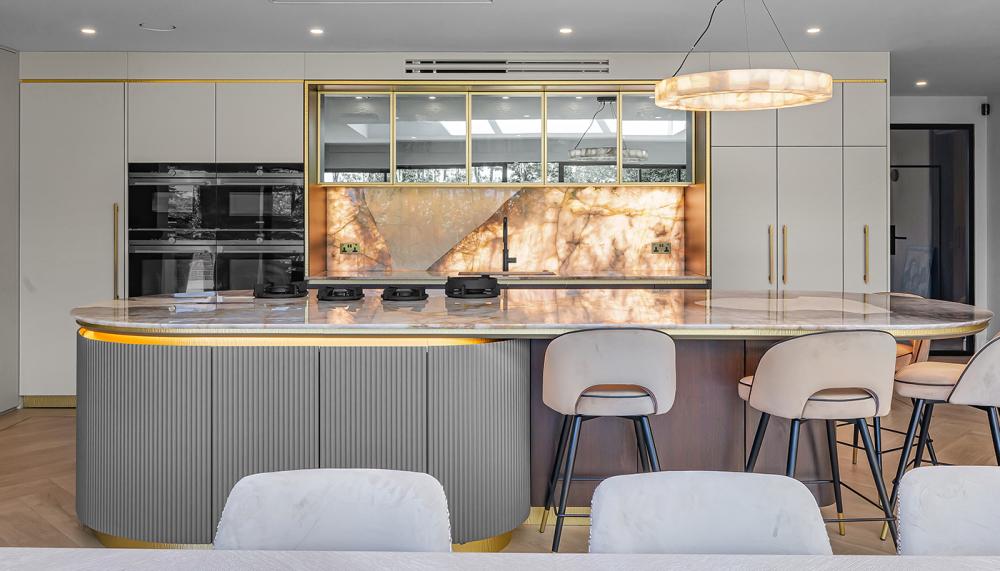 Patagonia Quartzite from Rock Revelations in a design by Point 5 Kitchens