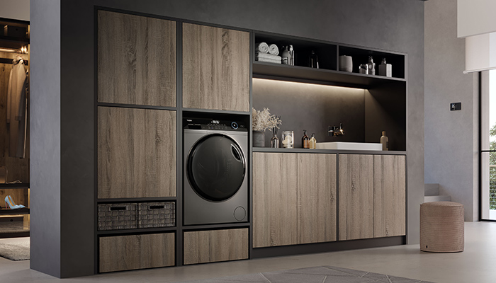 Haier’s new I-Pro Series 5 uses the company’s Anti-Bacterial Treatment technology and can be controlled remotely through the hOn app, which allows users to customise cycles while also helping to monitor efficiency and consumption