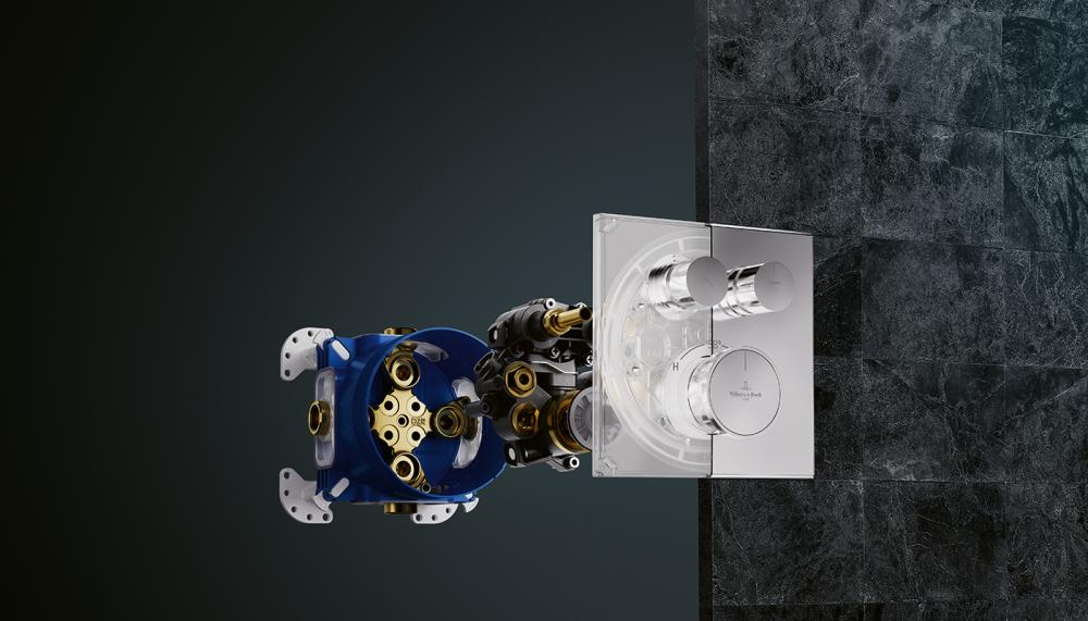 The Villeroy & Boch Group&rsquo;s Easy-Box is part of a modular system for every installation solution. The universal built-in box supports integration of the wide selection of built-in taps and functional units in the Villeroy & Boch and Ideal Standard ranges. Thanks to its standardised layout, the entire assembly process is simplified, with clear markings, a central orientation guide and adjustable depth settings all helping to get the positioning right first time