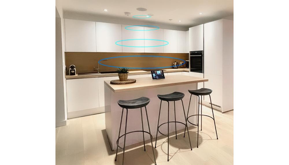 The All-in-one Wireless Bluetooth Ceiling Speakers from Lithe Audio are ideal for use in kitchens