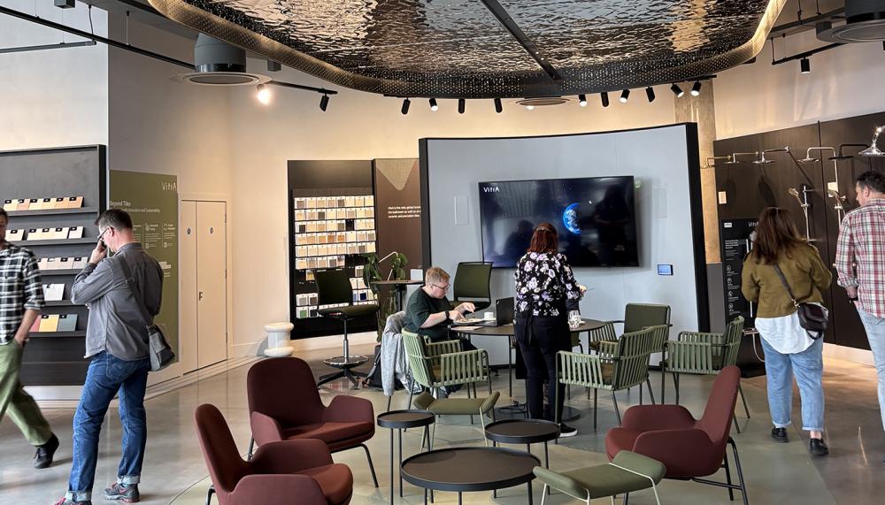 Visitors at VitrA's London Specification & Design Hub during Clerkenwell Design Week