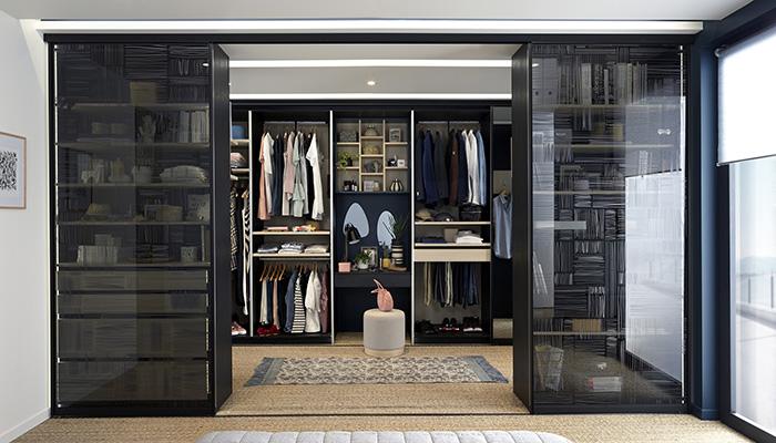 Schmidt’s modular bespoke dressing-rooms are available in 26 finishes that include fitted wardrobes, custom-made shoe racks, drop-down clothes rails, integrated lighting features and sliding glass doors