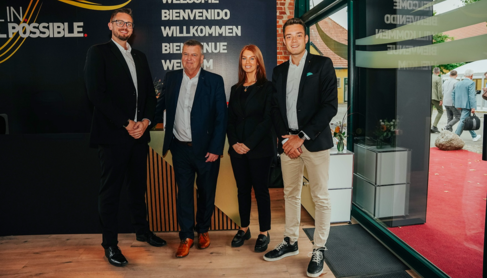 MHK UK team from left to right: Jon Earl, regional sales manager South; David Morris, sales director; Liz Cragg, regional sales manager North; and Paul Eichhorn, area manager Europe at MHK Group AG