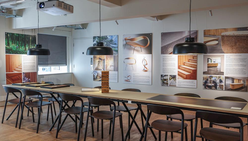The gallery and event space on the lower floor is designed to host talks, workshops and exhibitions