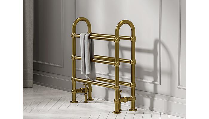 Pemberley floor-mounted traditional towel-warmer radiator