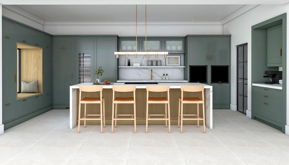 Computer-generated image showing the early stage visual for the design