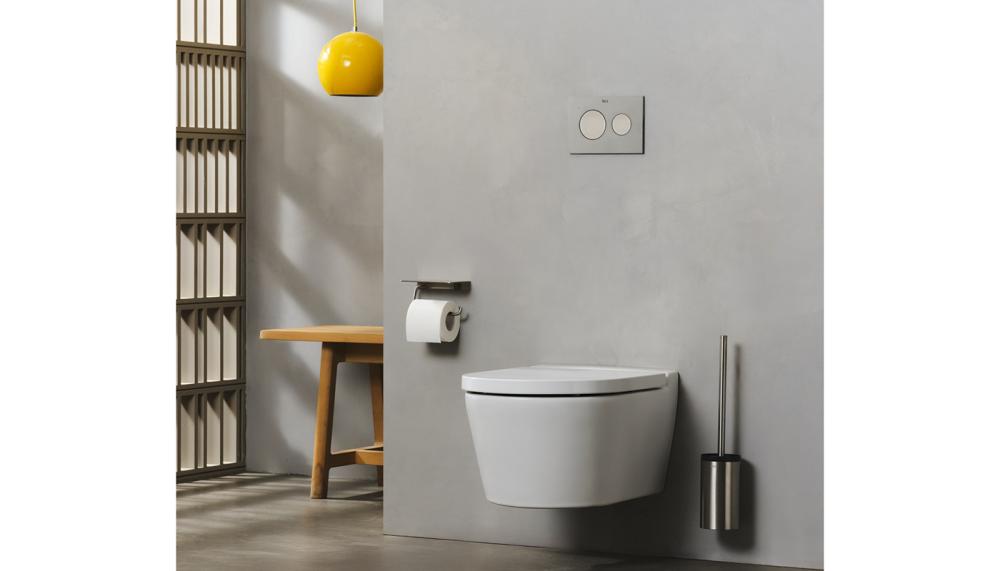 Roca’s Duplo S flush plates come in a wide variety of finishes and colours beyond standard chrome, which makes it easy to co-ordinate with brassware or complement the wider wall scheme. Flush plates are fully customisable including a Matt Black plate with stainless steel buttons
