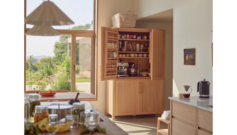 The customisable freestanding pantry in the Borough kitchen collection, which can be