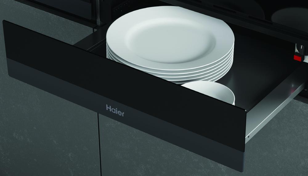 Haier's Series 6 HWO15NWD6XB1 warming drawer has a range of functions with an adjustable temperature from 30&ordm;C to 70&ordm;C, making it a versatile appliance for everyday cooking tasks. Its clean lines, and dark glass with aluminium elements means it will complement any kitchen design 