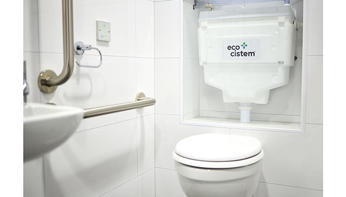 The eco-cistem uses grey condensate water for flushing